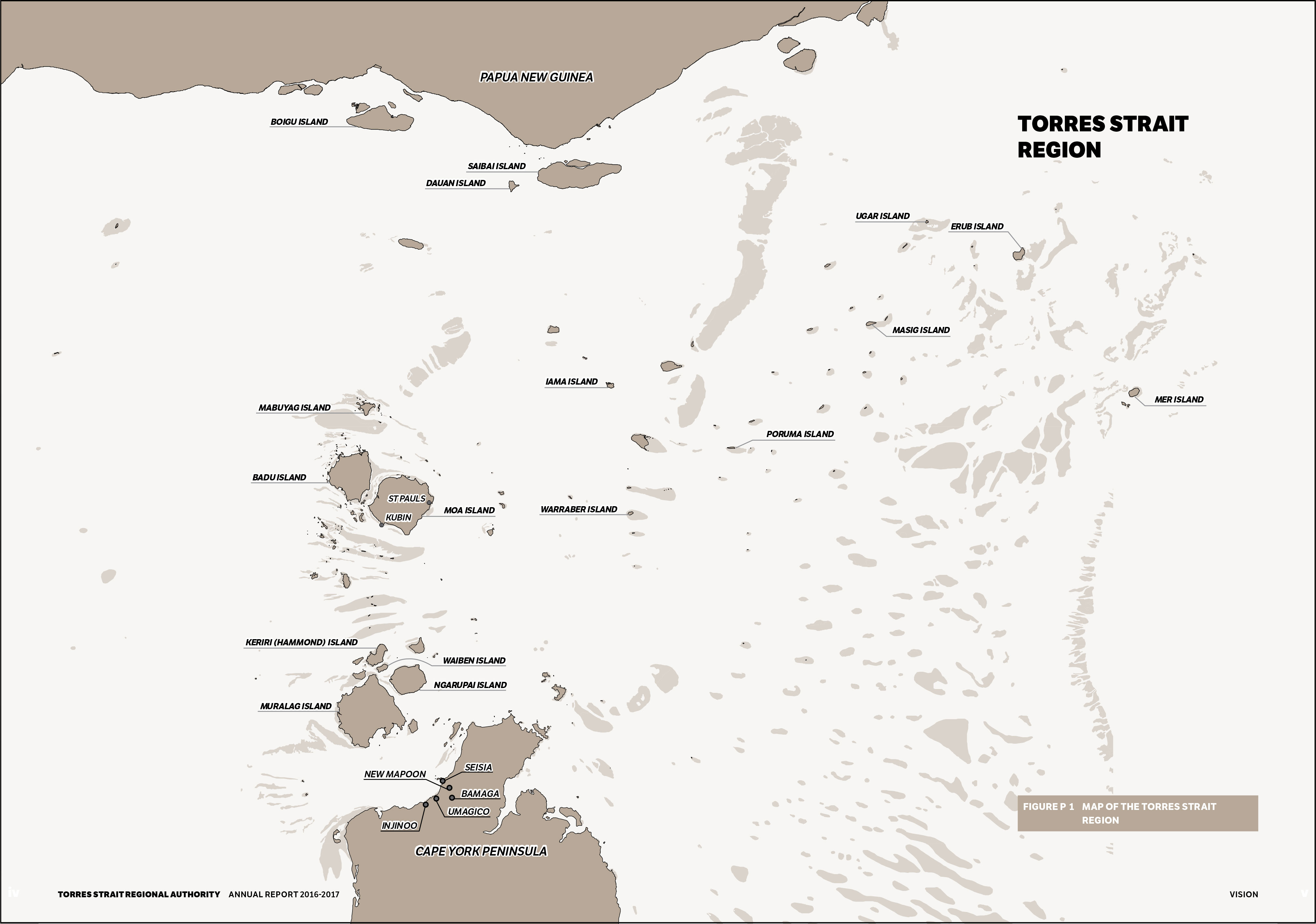 a map of the Torres Strait Region