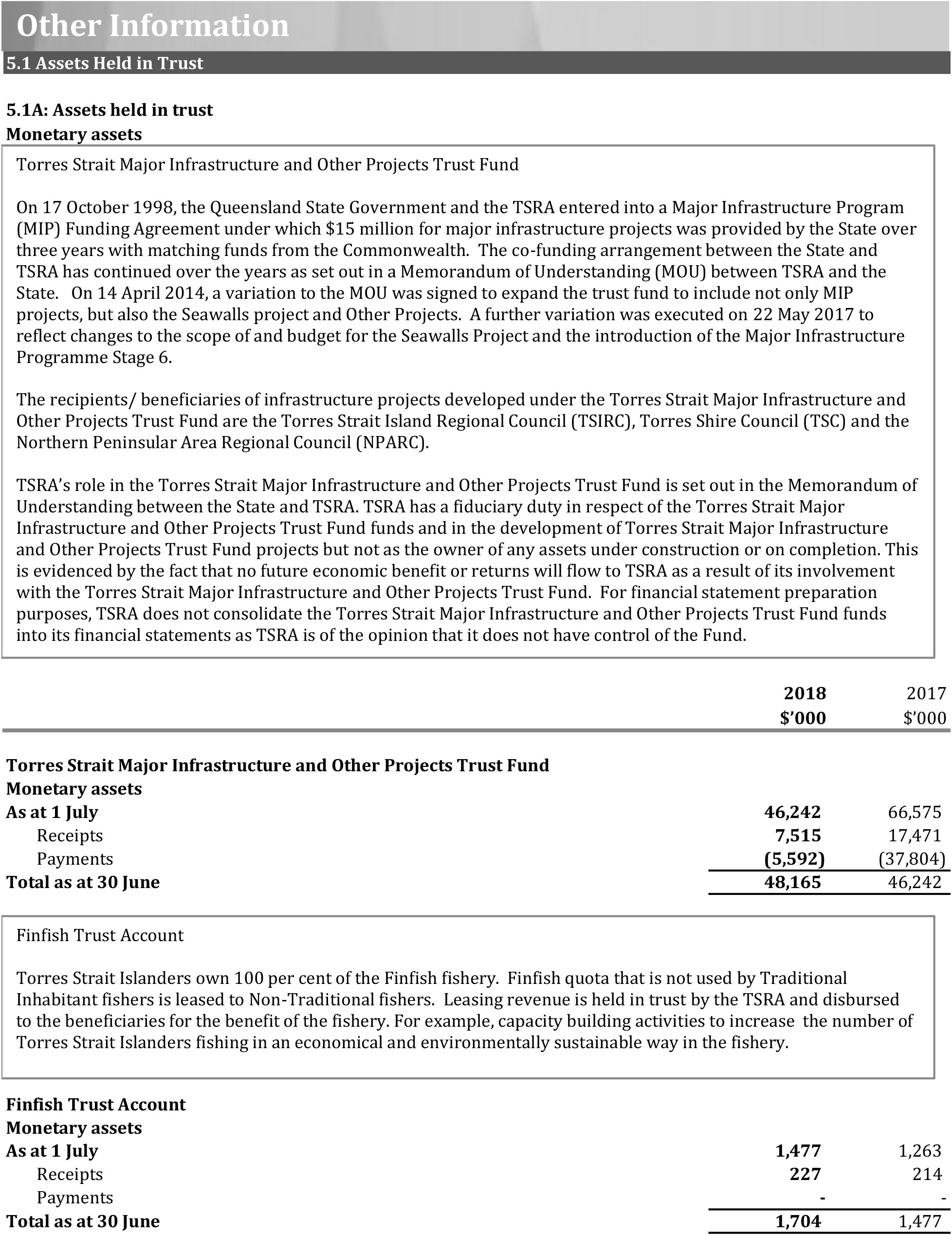 A photograph of Other Information on Financial Statements, page 1