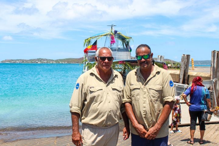 Father and Son - Saliman Bin Juda Snr, Kaurareg Ranger Coordinator and Joseph Bin Juda, Kaurareg Ranger