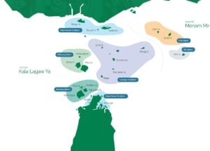Map of Torres Strait languages