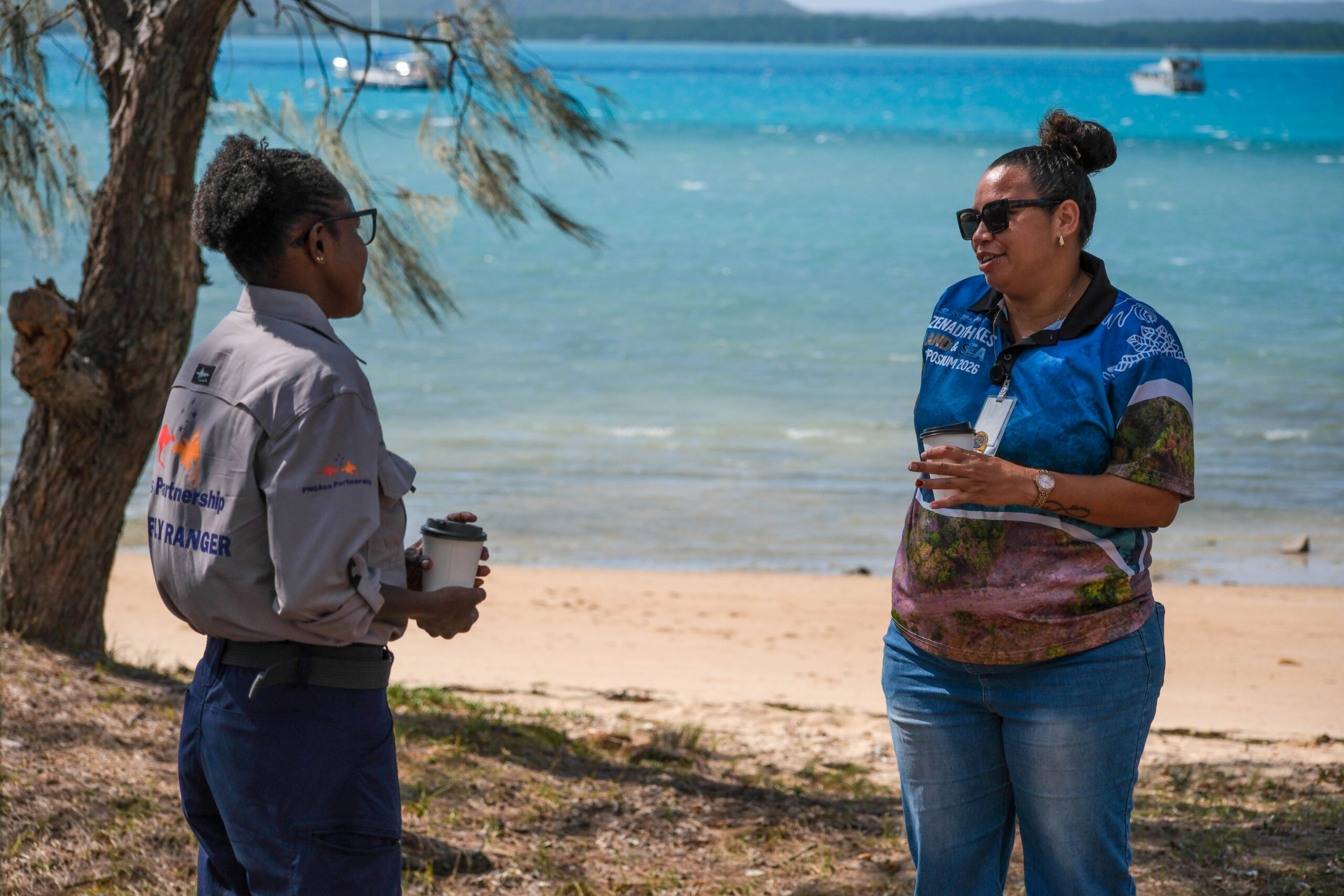 Strong women, strong communities: TSRA Ranger Alice Manas (right) with South Fly Ranger Lightbox